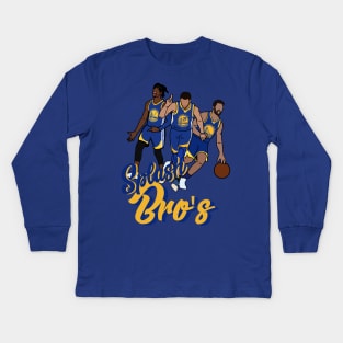 Golden State Warriors 'Splash Bro's' NBA ft. Steph Curry/Klay Thompson/Draymond Green Kids Long Sleeve T-Shirt